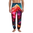 thumbnail image 1 of Xecao Colorful Stone World Print Active Tech Joggers for Men, Mens Sweatpants Lounge Pants with Pockets-Small, 1 of 5