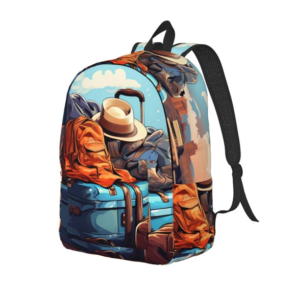 Xecao Colorful Travel Luggage Gear for Canvas College Laptop Backpack, a Durable Rucksack for Both Men and Women, ideal for travel, school, and daily use Bag-Small