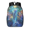 thumbnail image 1 of Xecao Colorful Winged Dolphin print Travel Backpack, Large Computer Backpack for Men Women, College School Rucksack Book Bag, 1 of 5