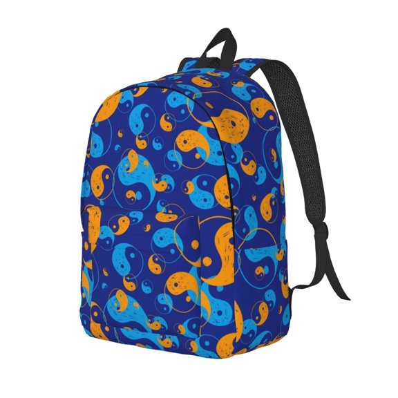 Xecao Colorful Yin Yang for Canvas College Laptop Backpack, a Durable Rucksack for Both Men and Women, ideal for travel, school, and daily use Bag-Medium