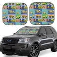 thumbnail image 1 of Xecao Construction Machinery for Foldable Car Sun Shades (2-Pack) offer sun protection with an easy-fold design for convenient windshield shading., 1 of 7