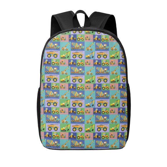 Xecao Construction Machinery print Travel Backpack, Large Computer Backpack for Men Women, College School Rucksack Book Bag