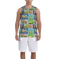 thumbnail image 1 of Xecao Construction Machinery print basketball shirt for both men and women, a unisex basketball jersey perfect for theme parties-Large, 1 of 6