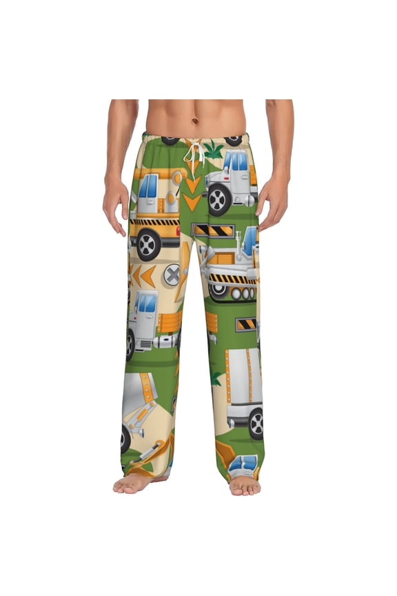 Construction Machinery1 Men's Straight Lounge Pajama Pants: The Ultimate in Comfortable Sleepwear