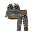thumbnail image 1 of Xecao Construction Machines Print Pajamas Set Mens Pajamas Long Sleeve Loungewear Two-Piece Sleepwear Button-Down Pjs Set,2PJS-X-Large, 1 of 7
