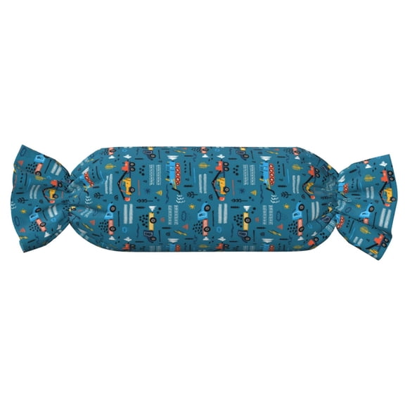 Xecao Construction Trucks Print+Candy-Inspired Plush Pillow for Men Women Suitable for Beds, Sofas, Game Rooms Drawstring Closure