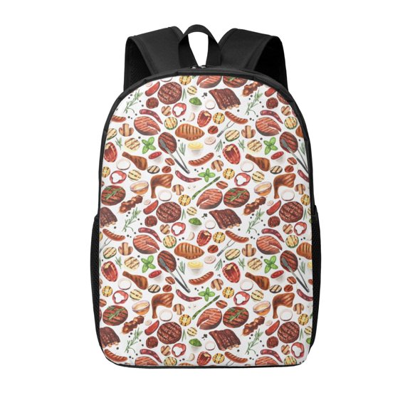 Xecao Cooking Bbq print Travel Backpack, Large Computer Backpack for Men Women, College School Rucksack Book Bag