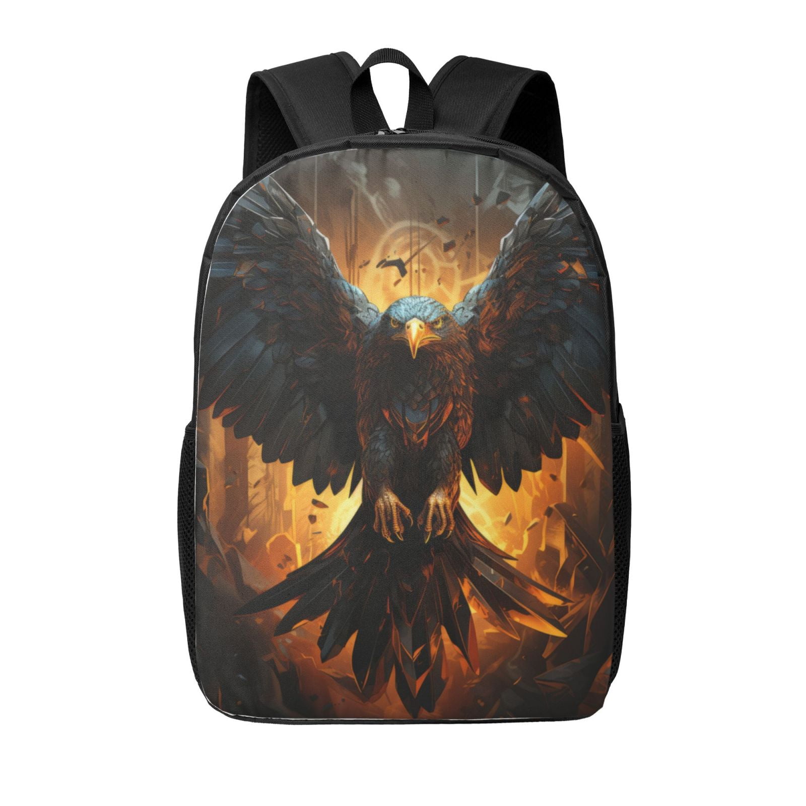 Xecao Cool Black Eagle print Travel Backpack, Large Computer Backpack ...