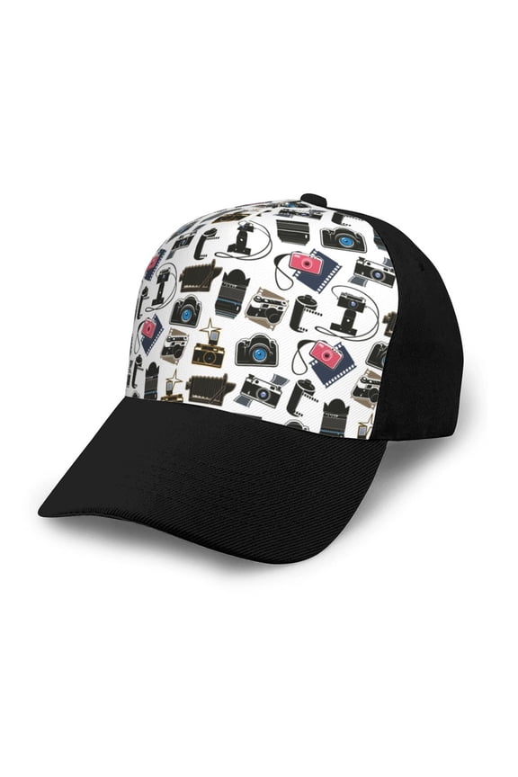 Cool Camera print unisex vintage washed baseball cap, a soft and adjustable hat perfect for any casual style.