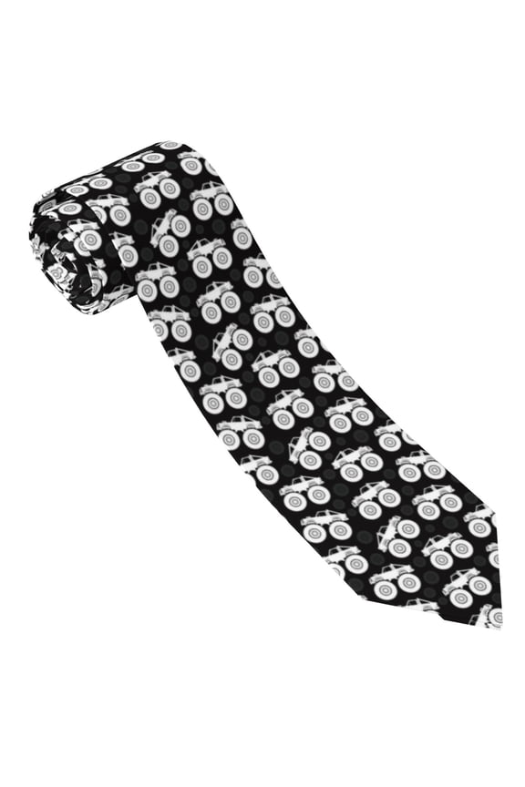Cool Car Print Tie For Men Necktie Woven Jacquard Neck Ties,Classic Men's Tie