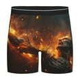 thumbnail image 1 of Xecao Cool Fire Man Print Boxer Briefs for Men's Stretch Moisture-Wicking Underwear, Mid-Rise Classics breathable fabric, 1 of 7