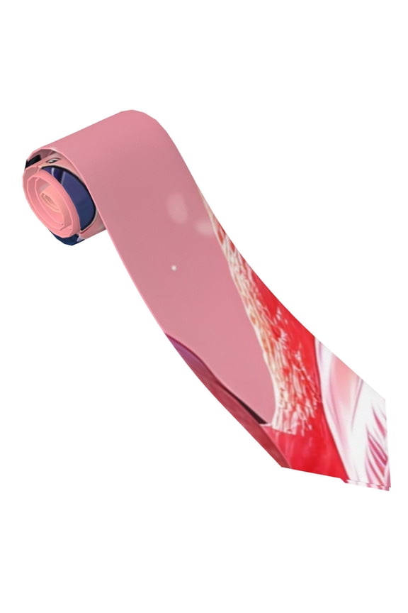 Cool Flamingos Sunglasses Scene Print Tie For Men Necktie Woven Jacquard Neck Ties,Classic Men's Tie
