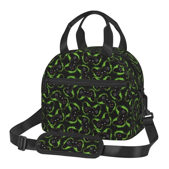 Xecao Cool Gamepad Print Insulated Lunch Box, Lunch Cags Lunch Bag Featuring An Adjustable Shoulder Strap