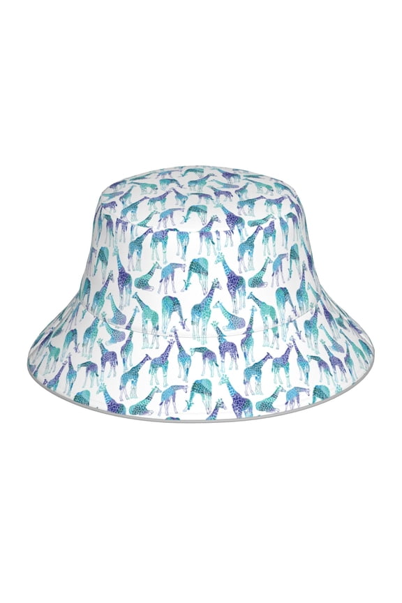 Cool Giraffe Print Men and Women Night Reflective Hat Runner Cap Visor Bucket Hat Boonie Cap