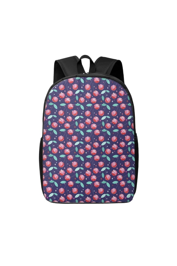 Cool Mirror Cherries print Travel Backpack, Large Computer Backpack for Men Women, College School Rucksack Book Bag