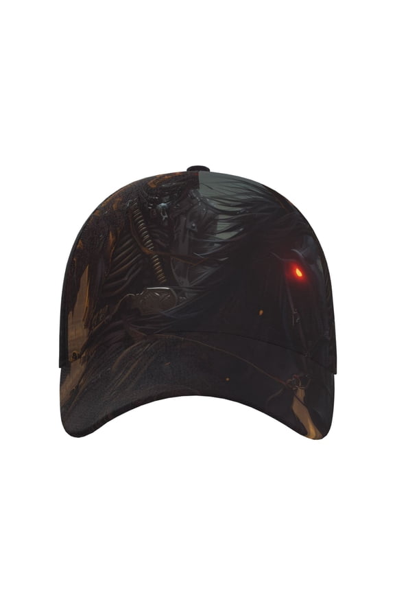 Cool Skull Western Cowboy for Baseball Cap: Unisex, crafted from classic polyester twill fabric, featuring a soft unconstructed design