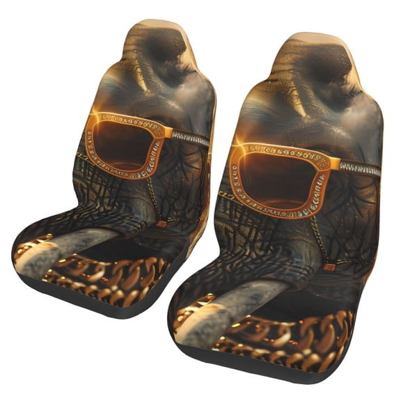 Xecao Cool Sunglasses Elephant Art Print Car Seat Cover in That Fits Most Cars, Vans, SUVs, and Trucks.