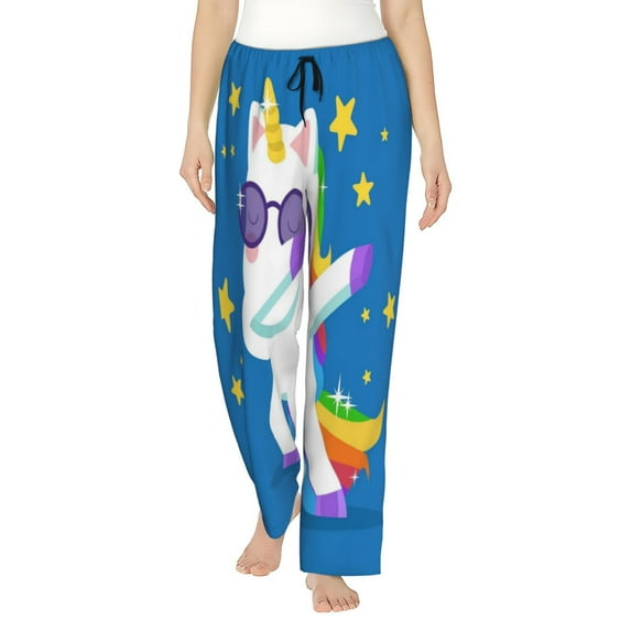 Xecao Cool Unicorn Star Golden Women's Straight Lounge Pajama Pants: The Epitome of Relaxed Sleepwear