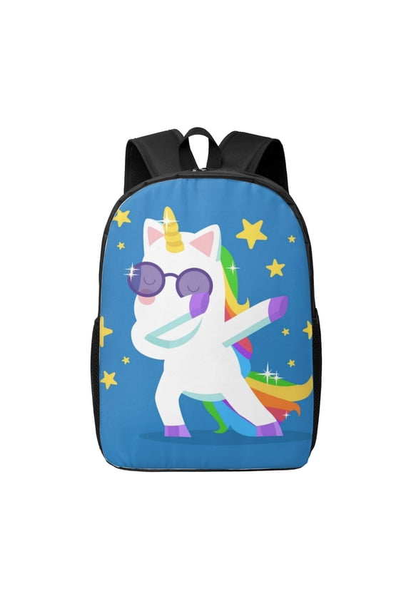 Cool Unicorn Star Golden print Travel Backpack, Large Computer Backpack for Men Women, College School Rucksack Book Bag