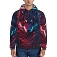 thumbnail image 1 of Xecao Cool Wolf Head Pattern Men's Adult Pullover Hoodie,Hooded Sweatshirt-Large, 1 of 7