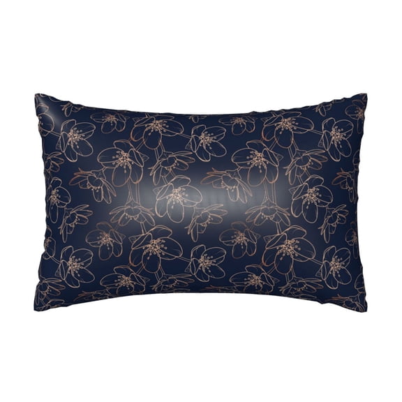 Xecao Copper-Gold Gloss Outline Cherry Pattern Satin Pillowcases for Hair and Skin, Luxurious and Silky Pillow Cases with Envelope Closure, 20x30 Inches