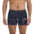 thumbnail image 1 of Xecao Copper-Gold Gloss Outline Flower Print Men's Underwear Boxer Briefs Pack - Your ComfortSoft, Moisture-Wicking, and Breathable Choice for Men's Underwear-Large, 1 of 5
