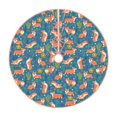 thumbnail image 1 of Xecao Corgi with Flowers Pattern Christmas Tree Skirt Holiday Part Decorations for Christmas Tree, Farmhouse Christmas Decor Xmas Holiday Home Party Decorations-36", 1 of 6