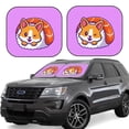 thumbnail image 1 of Xecao Corgi In Sushi Roll for Foldable Car Sun Shades (2-Pack) offer sun protection with an easy-fold design for convenient windshield shading., 1 of 7