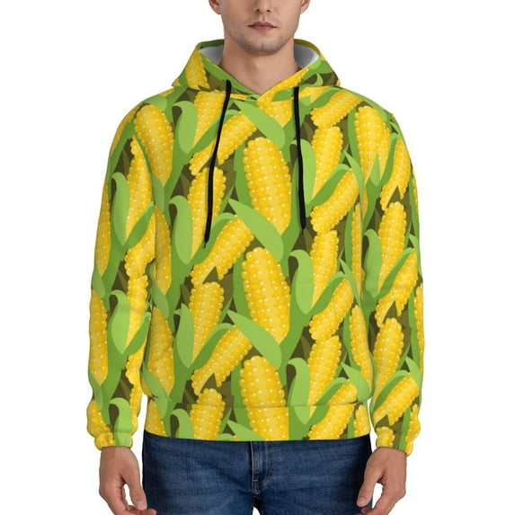 Xecao Corn 1 Pattern Men's Adult Pullover Hoodie,Hooded Sweatshirt-Medium