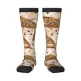 thumbnail image 1 of Xecao Corn 5 print thigh-high socks, crafted for both men and women with a stretchy, high-opaque design perfect for daily wear, 1 of 6