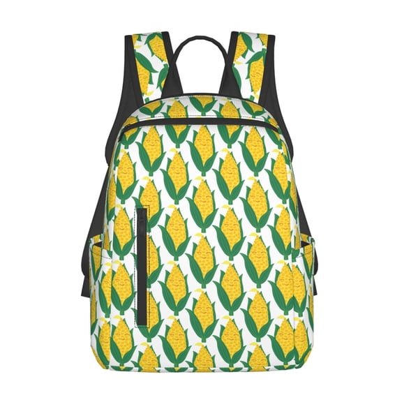 Xecao Corn Cob print Backpack For women men Aesthetic Lightweight Travel Daypack Simple Cute Backpack For Bookbag