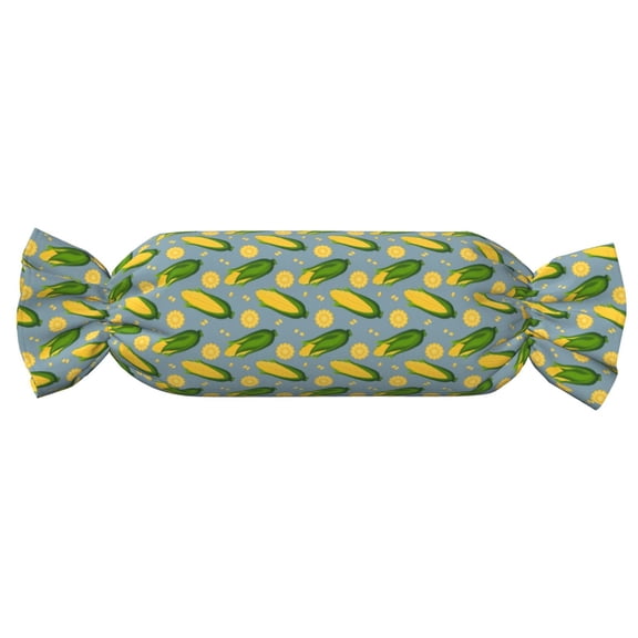Xecao Corn On The Leaves Print+Candy-Inspired Plush Pillow for Men Women Suitable for Beds, Sofas, Game Rooms Drawstring Closure