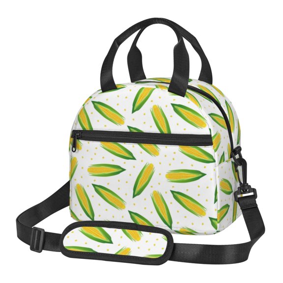 Xecao Corns Print Insulated Lunch Box, Lunch Cags Lunch Bag Featuring An Adjustable Shoulder Strap