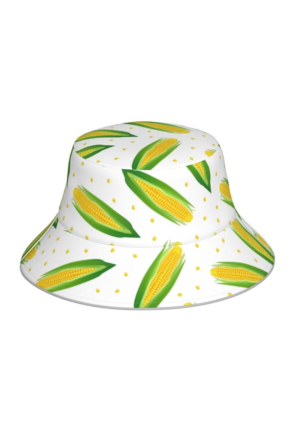 Corns Print Men and Women Night Reflective Hat Runner Cap Visor Bucket Hat Boonie Cap