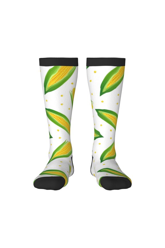Corns print thigh-high socks, crafted for both men and women with a stretchy, high-opaque design perfect for daily wear