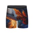 thumbnail image 1 of Xecao Cosmic Dog Starry Night Print Boxer Briefs for Men's Stretch Moisture-Wicking Underwear, Mid-Rise Classics breathable fabric, 1 of 7