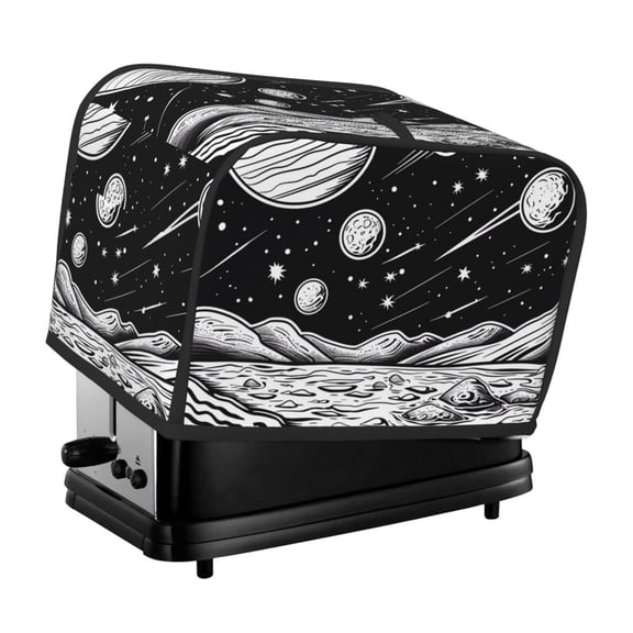 Xecao Cosmic Landscape Celestial Art Print 2 Slice Toaster Cover with Pockets, Small Appliance Cover, Dust and Fingerprint Protection, Machine Washable