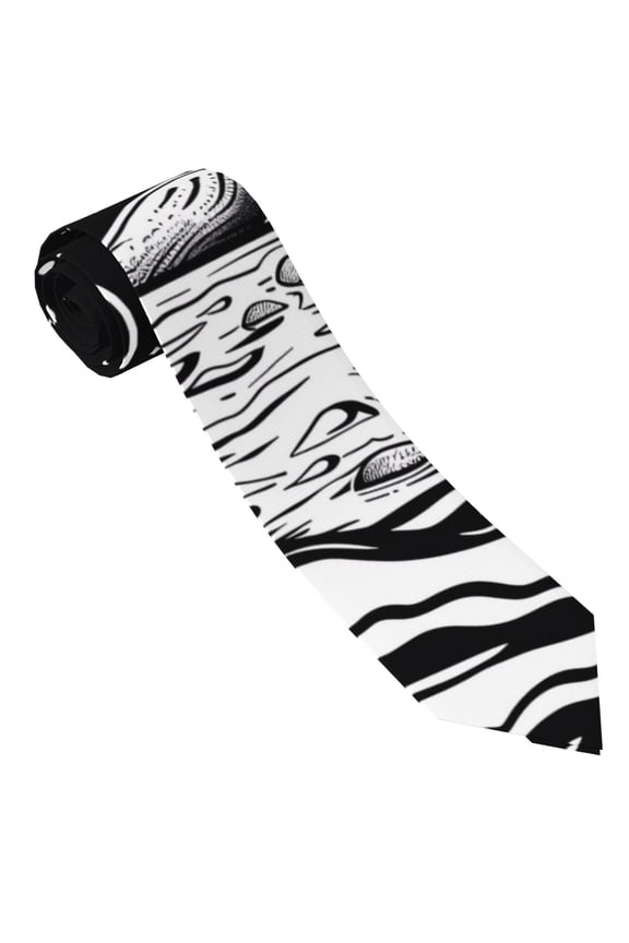 Cosmic Landscape Celestial Art Print Tie For Men Necktie Woven Jacquard Neck Ties,Classic Men's Tie