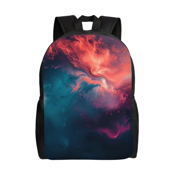 Xecao Cosmic Paint Swirl Print School Backpack with Laptop Compartment Small Travel Laptop Backpack for Women Men Waterproof College Backpack Simple School Bag