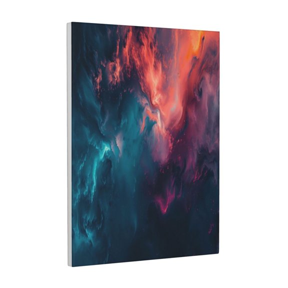 Xecao Cosmic Paint Swirl for Ready-to-Hang Canvas Art 12x16 Inches - Waterproof HD Print Solid Wood Frame for Gifting,Vertical