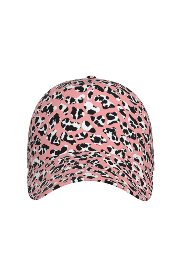 Cow Animal Skin for Baseball Cap: Unisex, crafted from classic polyester twill fabric, featuring a soft unconstructed design