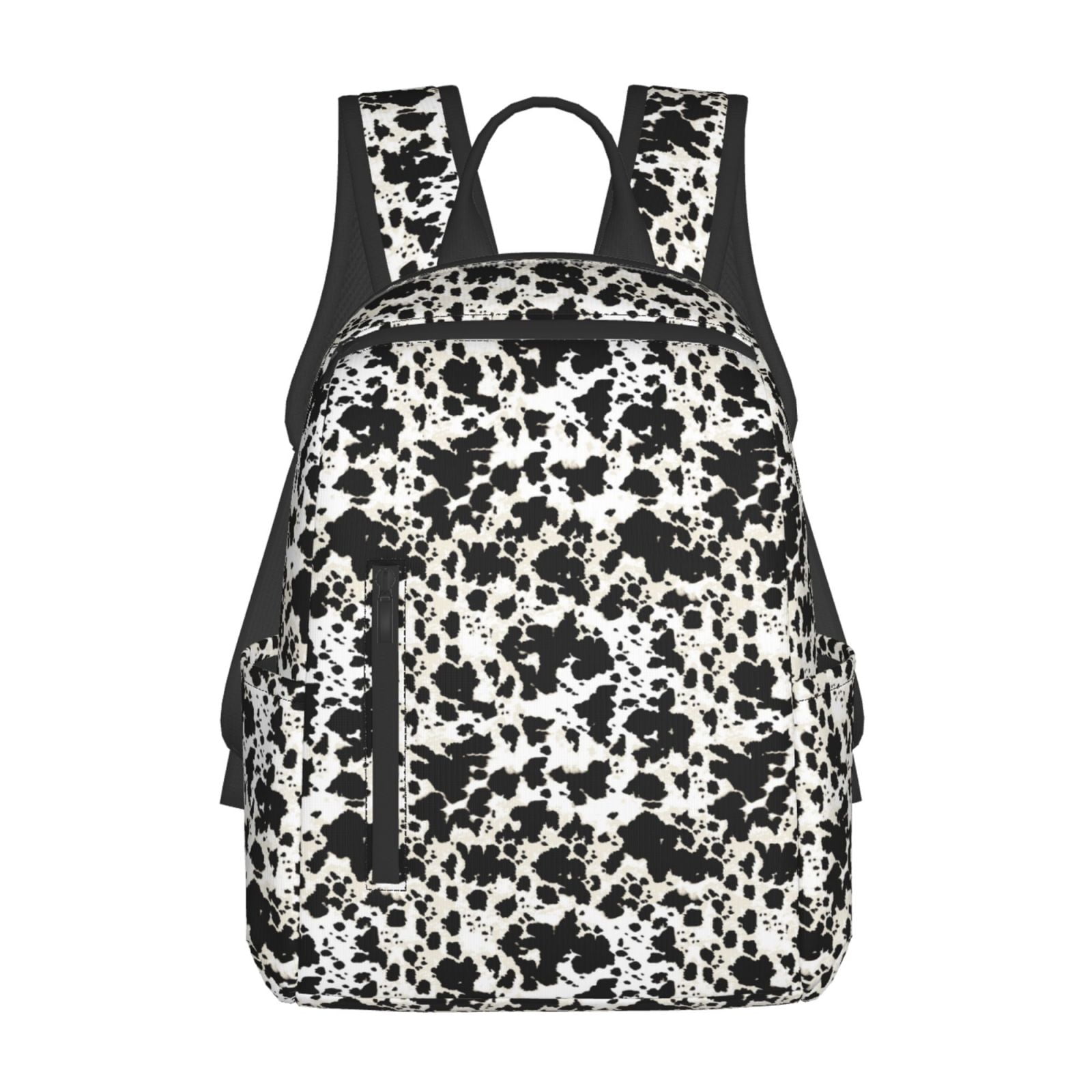 Xecao Cow Skin 1 print Backpack For women men Aesthetic Lightweight Travel Daypack Simple Cute Backpack For Bookbag
