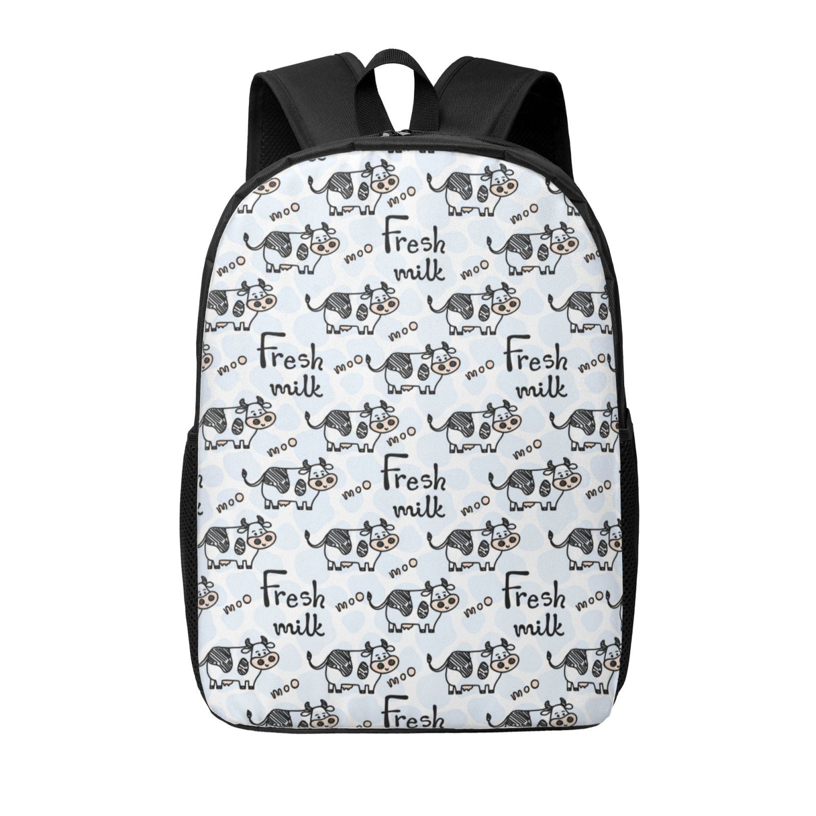 Xecao Cow With Fresh Milk print Travel Backpack, Large Computer Backpack for Men Women, College School Rucksack Book Bag