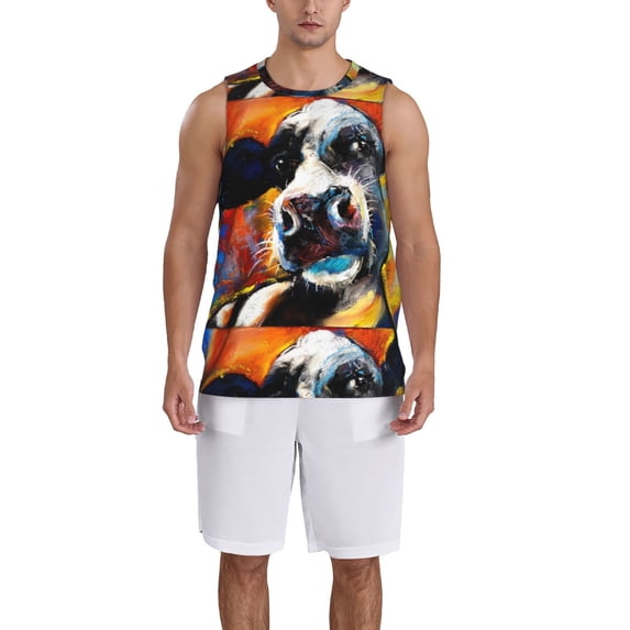 Xecao Cow print basketball shirt for both men and women, a unisex basketball jersey perfect for theme parties-XX-Large