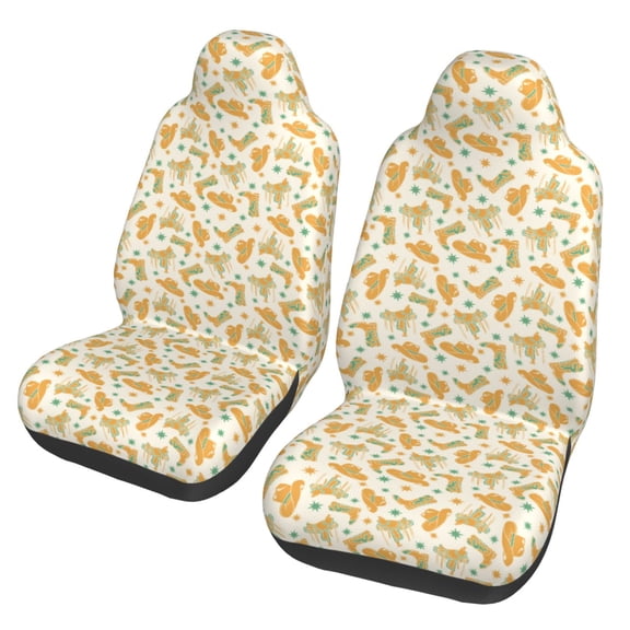 Xecao Cowgirl Boots 3 Print Car Seat Cover in That Fits Most Cars, Vans, SUVs, and Trucks.