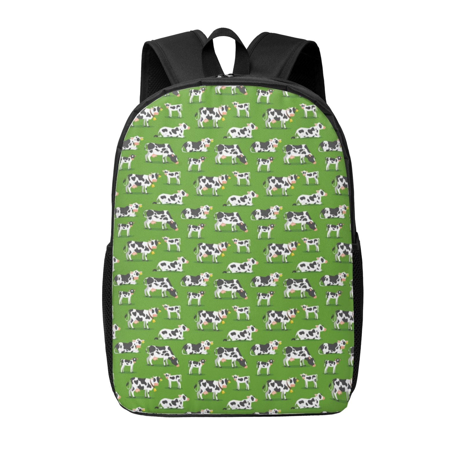 Xecao Cows With Calfs Green print Travel Backpack, Large Computer Backpack for Men Women, College School Rucksack Book Bag