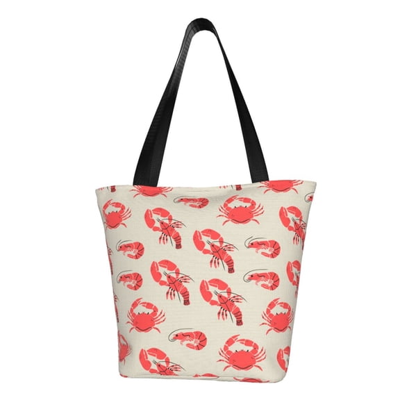 Xecao Crab Lobster 1 for Tote Bag for Women -Tote Shoulder Bag with A Little Pocket Inside, Perfect for Travel and Work.