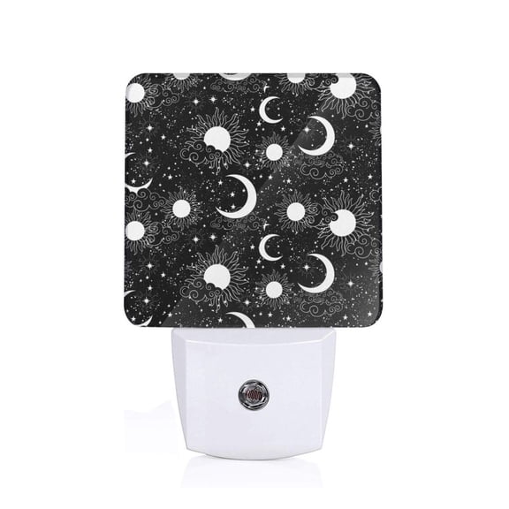 Xecao Crescent and Stars for Night Light - a Wall-mounted LED Fixture with A Dusk-to-dawn Sensor, Ideal for Bedrooms, Bathrooms, Hallways, and Kitchens-US