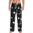 thumbnail image 1 of Xecao Crescent and Stars Men's Straight Lounge Pajama Pants: The Ultimate in Comfortable Sleepwear, 1 of 9