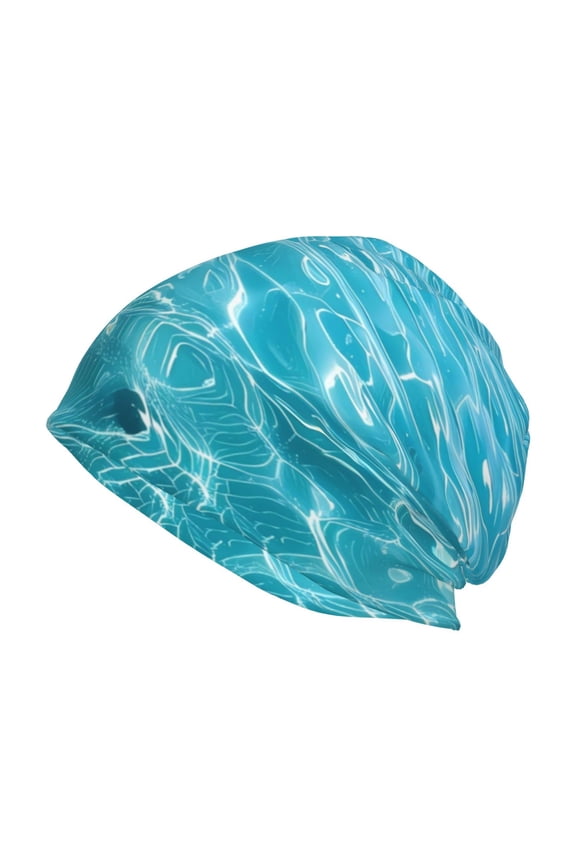 Crystal Clear Ocean Waves Print Knit Hat,Winter Beanie for Men Women, Beanie Soft Warm Ski Stocking Cuffed Cap